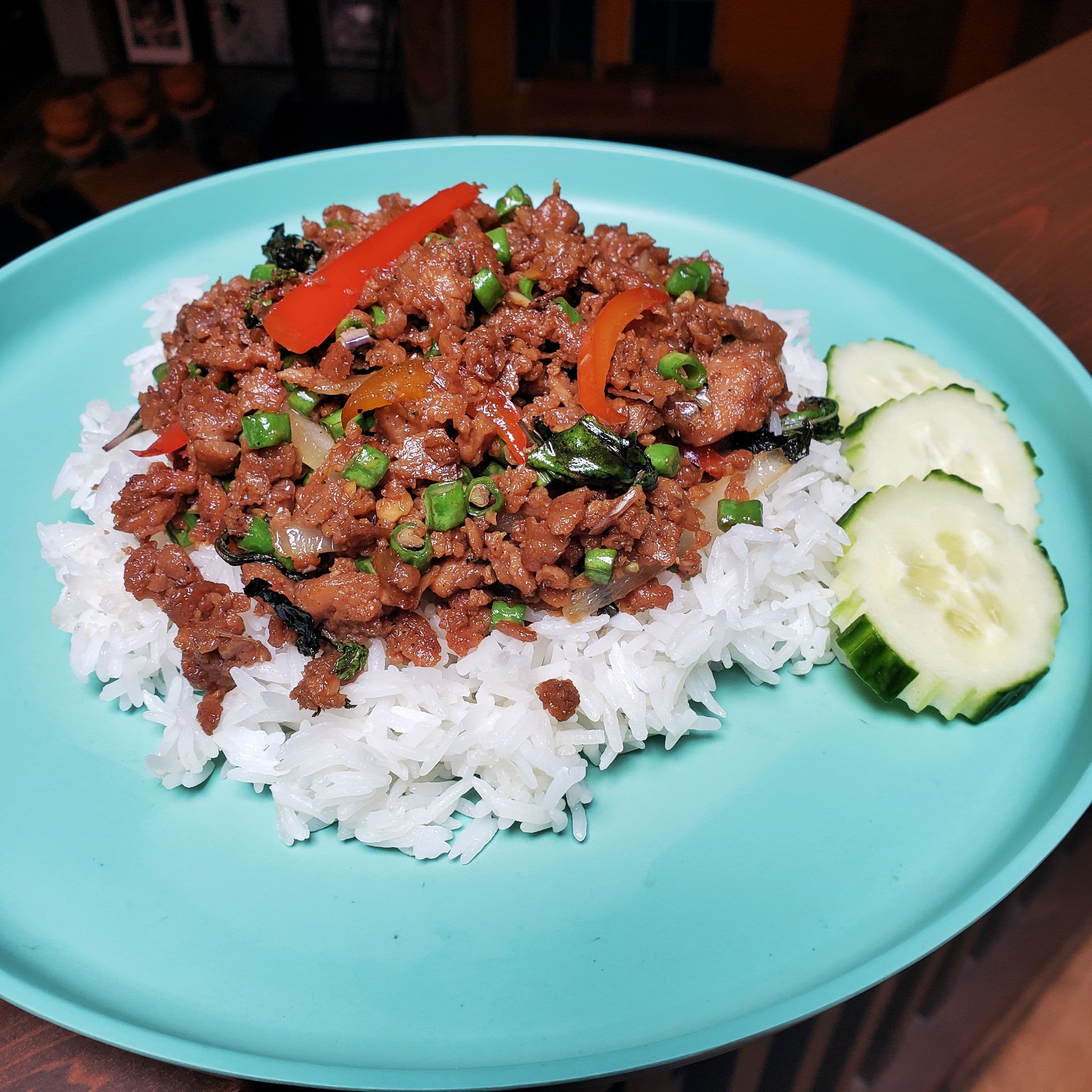 Pad Gra Prow Vegan Protein